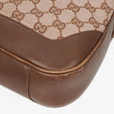 Gucci Bamboo Top Handle Brown/Pink Canvas And Leather Hobo Bag