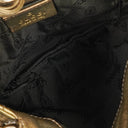 Gucci Mini Babouska Indy Beige/Gold GG Crystal Coated Canvas Top Handle Bag