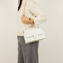 Chanel Medium Classic Quilted Lambskin Double Flap Bag With 24K Gold-Plated Hardware