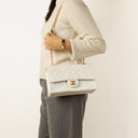 Chanel Medium Classic Quilted Lambskin Double Flap Bag With 24K Gold-Plated Hardware