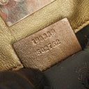 Gucci Mini Babouska Indy Beige/Gold GG Crystal Coated Canvas Top Handle Bag