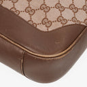 Gucci Bamboo Top Handle Brown/Pink Canvas And Leather Hobo Bag