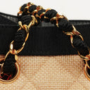 Chanel Beige Woven Raffia Mini Woven Bag