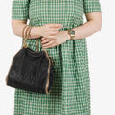 Stella McCartney Black Falabella Tote Vegan Shaggy Deer
