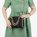 Stella McCartney Black Falabella Tote Vegan Shaggy Deer