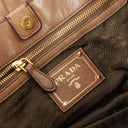 Prada Nappa Gaufre Leather Brown Shoulder Bag