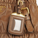 Prada Nappa Gaufre Leather Brown Shoulder Bag