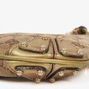 Gucci Mini Babouska Indy Beige/Gold GG Crystal Coated Canvas Top Handle Bag