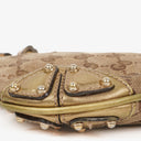 Gucci Mini Babouska Indy Beige/Gold GG Crystal Coated Canvas Top Handle Bag