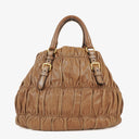 Prada Nappa Gaufre Leather Brown Shoulder Bag