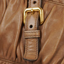 Prada Nappa Gaufre Leather Brown Shoulder Bag
