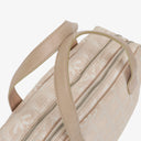 Chanel Travel Line Beige Nylon CC Logo Bag