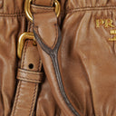 Prada Nappa Gaufre Leather Brown Shoulder Bag