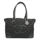 Chanel Black Paris New York Line Tote Bag