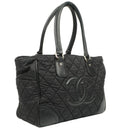 Chanel Black Paris New York Line Tote Bag