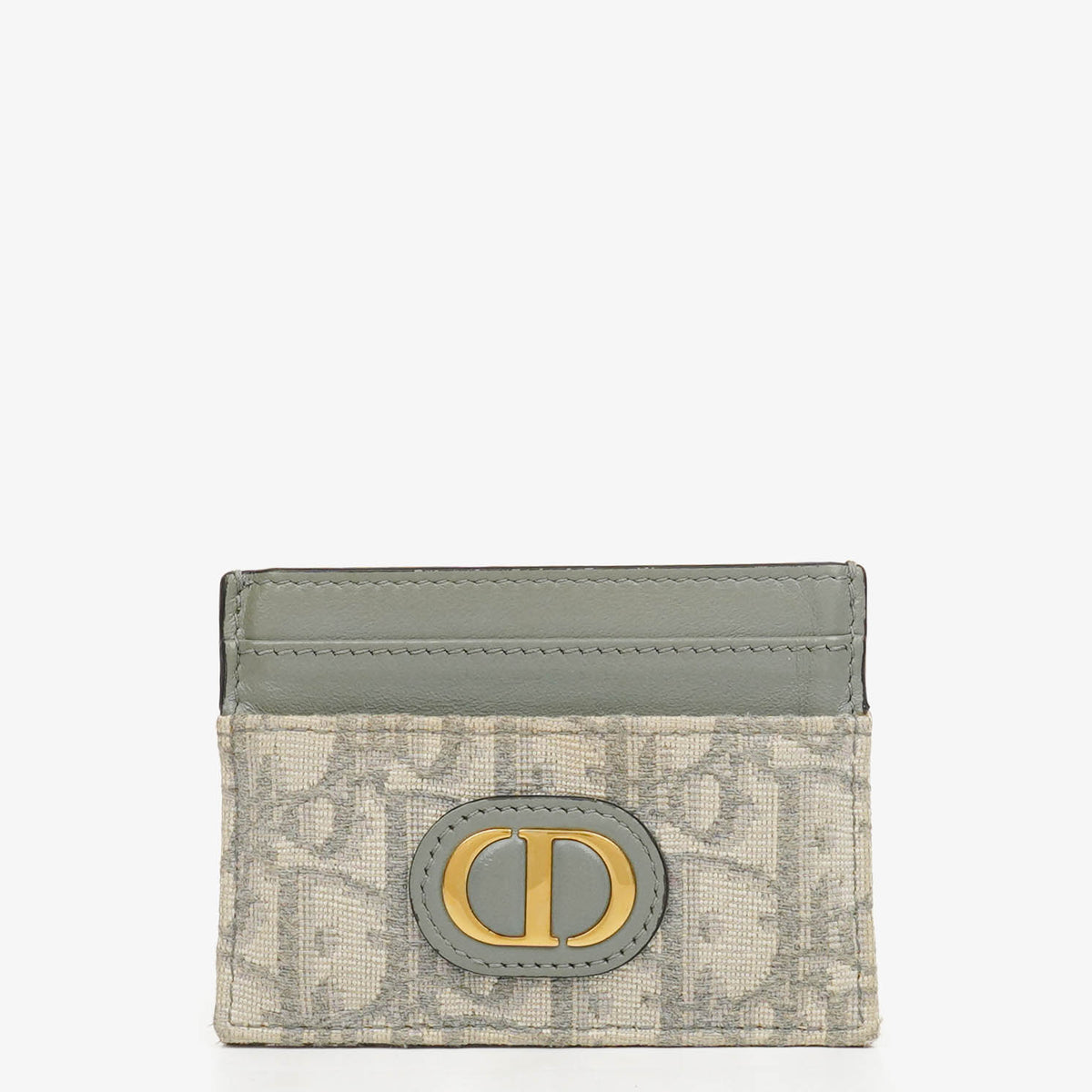 Christian Dior Gray Oblique Jacquard 30 Montaigne Freesia Card Holder