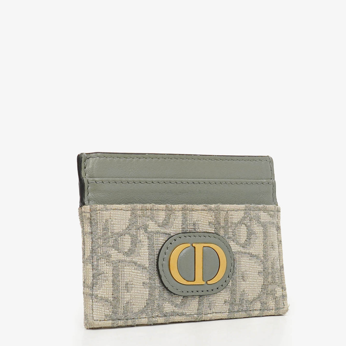Christian Dior Gray Oblique Jacquard 30 Montaigne Freesia Card Holder
