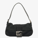 Fendi Baguette Black Neoprene Shoulder Bag