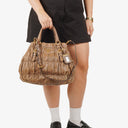Prada Nappa Gaufre Leather Brown Shoulder Bag