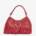 Gucci D Gold Ring Leather Hobo Bag