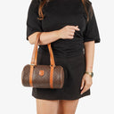 Celine Macadam Coated Canvas Boston Bag