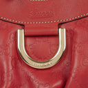 Gucci D Gold Ring Leather Hobo Bag