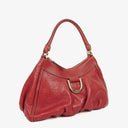 Gucci D Gold Ring Leather Hobo Bag