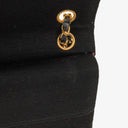 Chanel Medium Classic Double Flap Bag Black Quilted Jersey With 24K Gold-Plated Hardware
