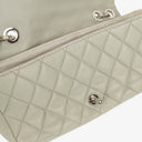 Chanel East West Quilted Leather Flap Bag With Silver-Tone Hardware