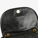 Chanel Vintage CC Diamond Black Quilted Lambskin Tassel Bag