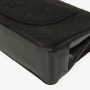 Chanel Medium Classic Double Flap Bag Black Quilted Jersey With 24K Gold-Plated Hardware