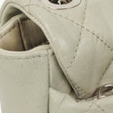 Chanel East West Quilted Leather Flap Bag With Silver-Tone Hardware