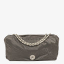 Chanel East West Quilted Leather Flap Bag With Silver-Tone Hardware