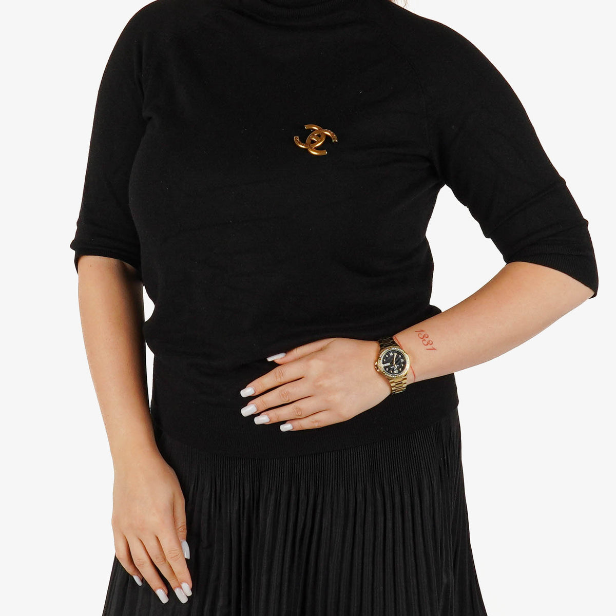 Chanel Interlocking CC Coco Mark Brooch