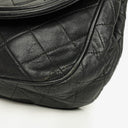 Chanel Vintage CC Diamond Black Quilted Lambskin Tassel Bag