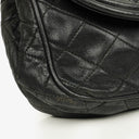 Chanel Vintage CC Diamond Black Quilted Lambskin Tassel Bag