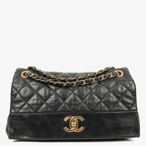 Chanel Soft Elegance Black Calfskin Quilted Flap Bag