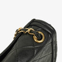 Chanel Vintage CC Diamond Black Quilted Lambskin Tassel Bag