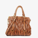 Miu Miu Matelasse Leather Tote Bag