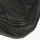 Chanel Vintage CC Diamond Black Quilted Lambskin Tassel Bag