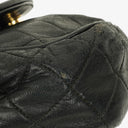 Chanel Vintage CC Diamond Black Quilted Lambskin Tassel Bag