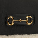 Gucci Black And White Leather/Shearling Horsebit 1955 Shoulder Bag