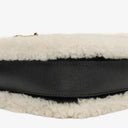 Gucci Black And White Leather/Shearling Horsebit 1955 Shoulder Bag