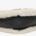 Gucci Black And White Leather/Shearling Horsebit 1955 Shoulder Bag