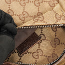 Gucci GG Beige/Green Monogram Canvas Belt Bag