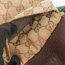 Gucci GG Beige/Green Monogram Canvas Belt Bag