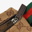Gucci GG Beige/Green Monogram Canvas Belt Bag