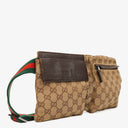 Gucci GG Beige/Green Monogram Canvas Belt Bag