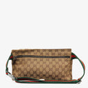 Gucci GG Beige/Green Monogram Canvas Belt Bag