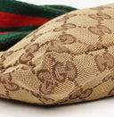 Gucci GG Beige/Green Monogram Canvas Belt Bag